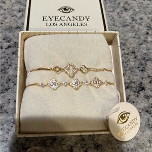Eye Candy Gold and Silver Crystal Bracelets